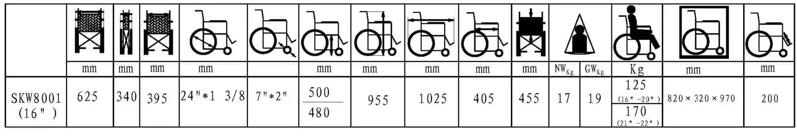 Heavy-Duty Bariatric Wheelchair 185kg