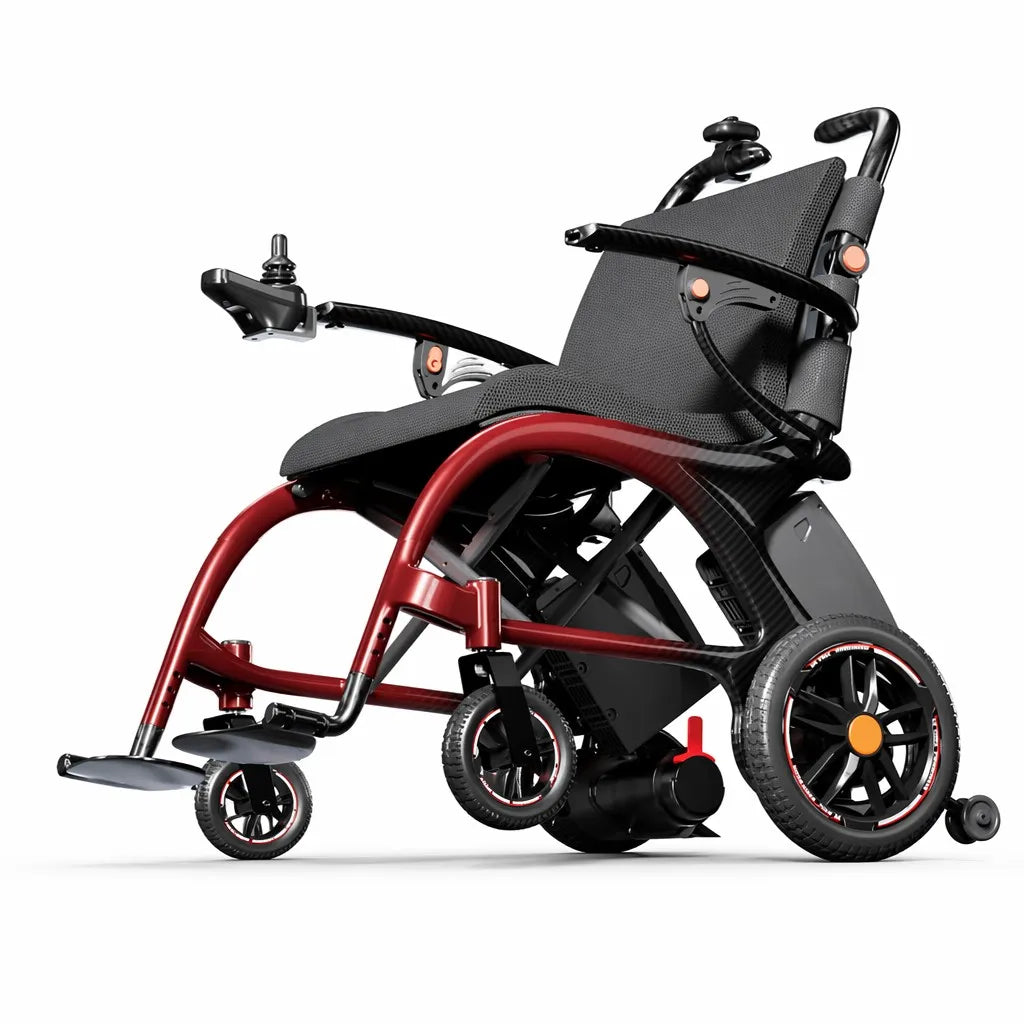 KANGFUWO D07T Carbon Fiber Electric Wheelchair — white background studio shot