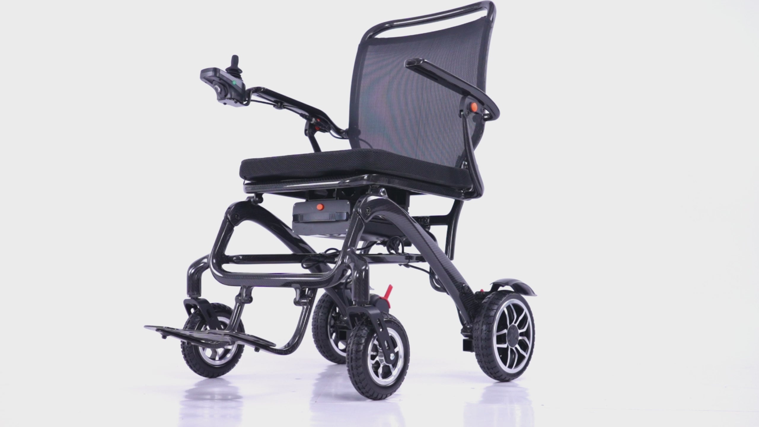 Carbon Fiber Electric Wheelchair Ultra Lightweight 17.5kg Foldable Power Chair Airline Approved Portable Motorized for Adults Travel CE OEM Manufacturer